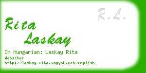 rita laskay business card